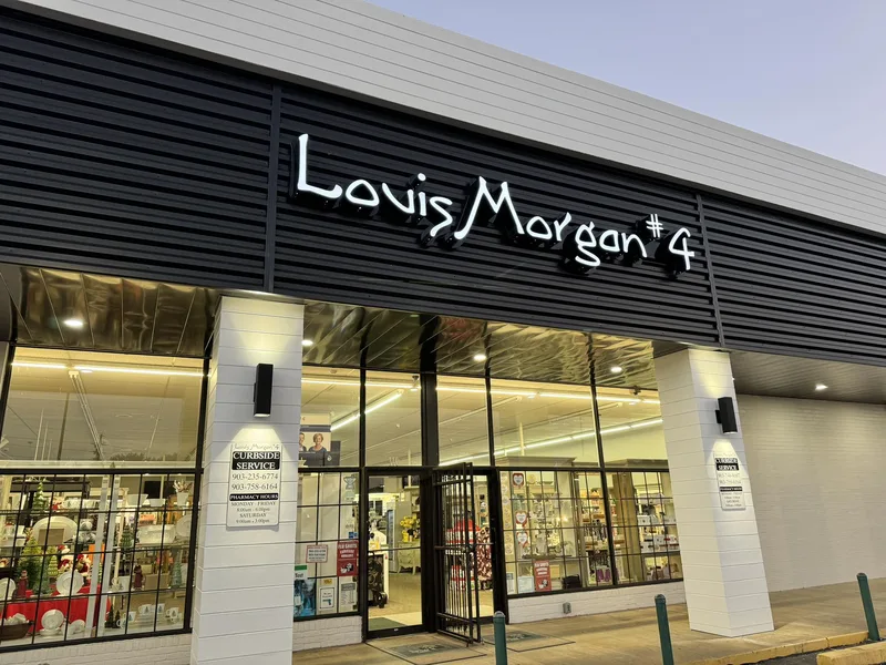 Louis Morgan Drug #4 storefront in Longview, Texas